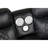 Lacrosse Modern Style Power Recliner Sectional With Bluetooth Speaker And LED Made With Wood & Metal In Black-1215470585