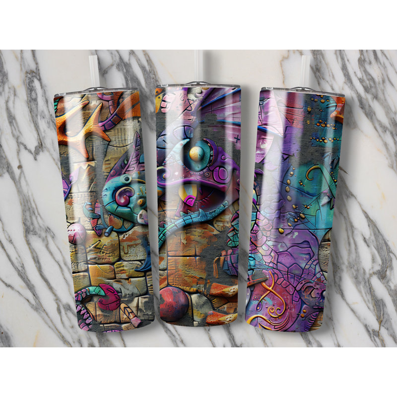 Choose Handmade Tumblers 591ml Vacuum Insulated Stainless Steel (18/8) Travel Tumbler with Straw