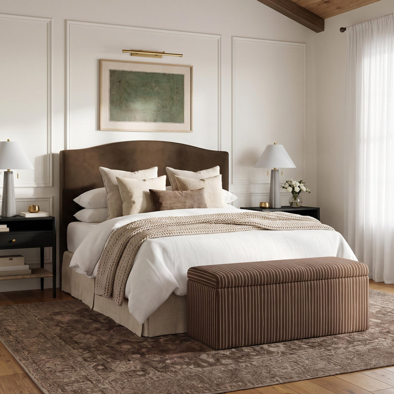 Upholstered Headboard, California King, Pitt Adobe