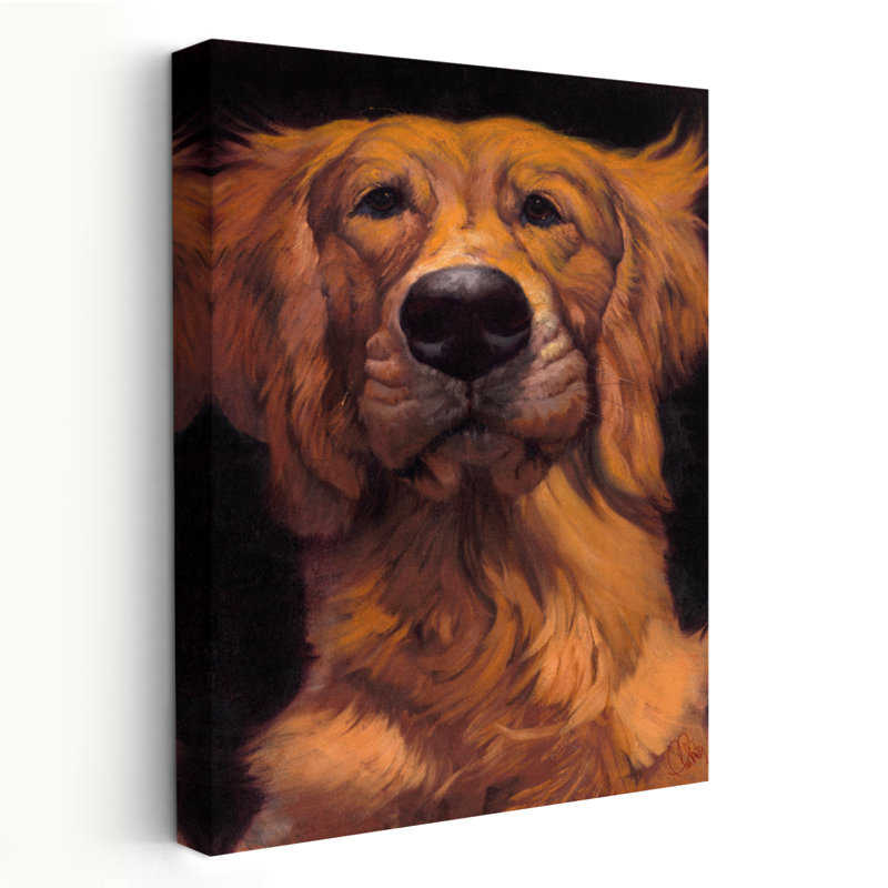 Or - animaux, fantaisie, art de chiens, H 24 po x l 16 po