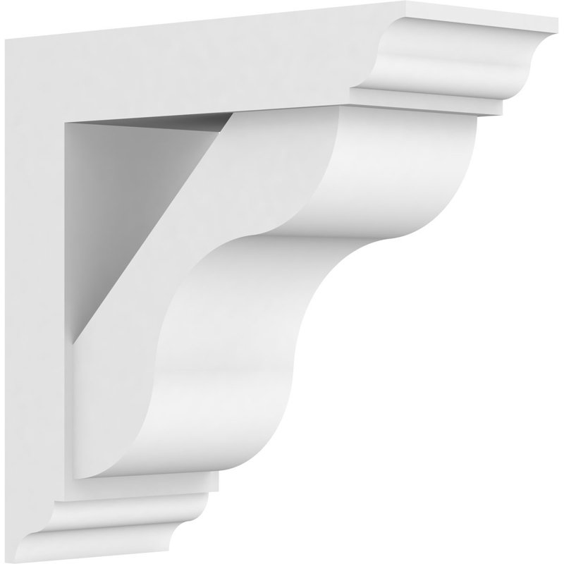 Support standard en uréthane standard avec extrémités traditionnelles, brun clair apprêté Carmel, H 12 po x l 5 po x P 12 po