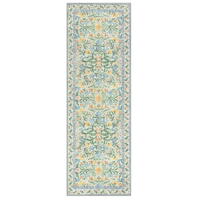 Tapis de couloir bohème lavable 60 x 180 cm – Antidérapant, mince, idéal pour couloir/cuisine/salle de bain