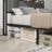 Queen Size Metal Platform Bed Frame, No Box Spring Needed, Upholstered Headboard with Charging Station, Grey for Bedroom-132073902