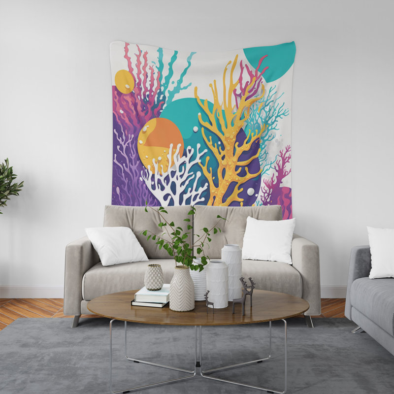 Tapisserie murale, H 80 po x l 68 po x P 0,8 po