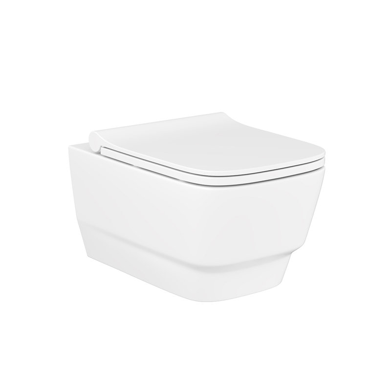 Charm BE214+TS727 Wall Mount Toilet, Glossy White