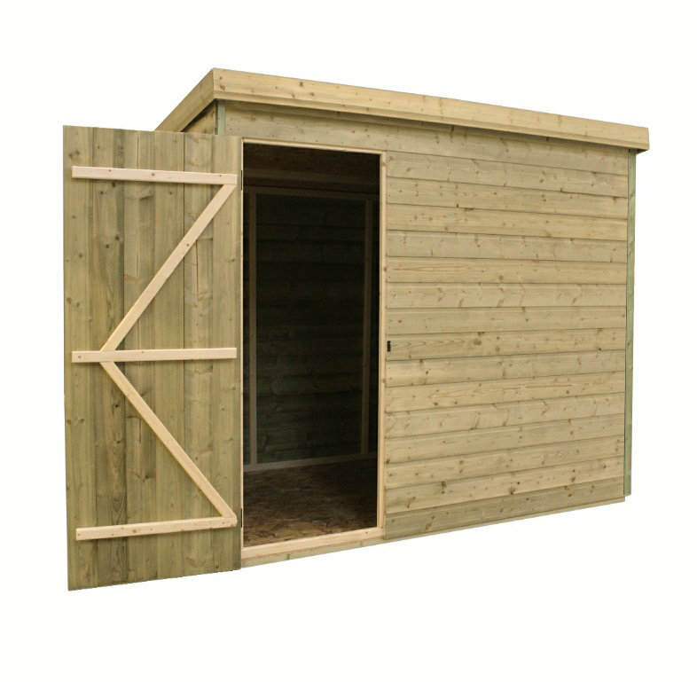 Shiplap Pent Wooden Shed, Left Hand Side, 6 Ft. W x 3 Ft. D
