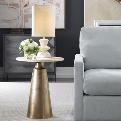 Sumiya Antique Brass Accent Table