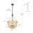 Advith 4-Light Beaded Sloped Ceiling Dimmable Boho Chandelier for Dry Indoor