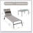 Outdoor Patio Chaise Lounge Set of 3, Aluminum Pool Lounge Chairs with Side Table and Wheels-794411810