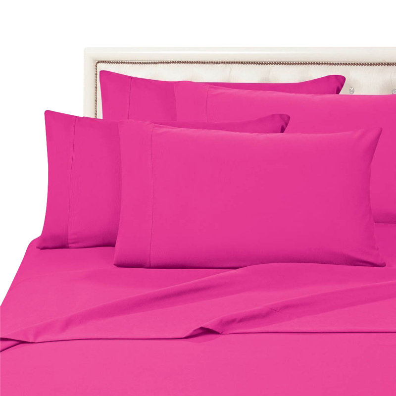  1500 Thread Count Microfiber Sheet Set, Full, Pink