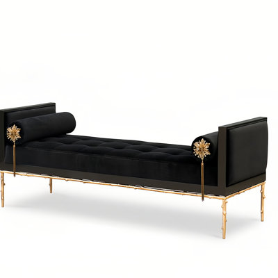 Banc rembourré en tissu