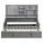 Upholstered Daybed With LED Armrest Lights, Storage Shelves & Cabinets, Pull-Out Lift-Up Trundle-179369930