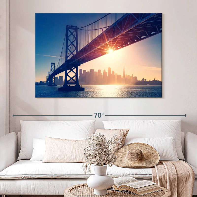 Lilie Golden Gate SF Skyline, H 34 po x l 51 po