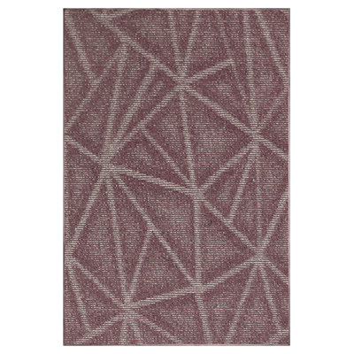 Tapis mauve à motif géométrique Dicus