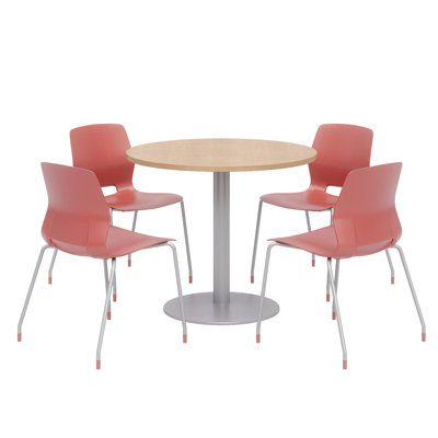 Round Breakroom Table and Chair Set