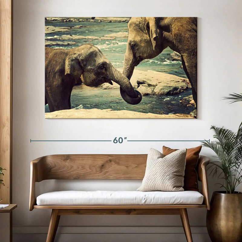 Brampt Asian Elephants, 34" H x 51" W