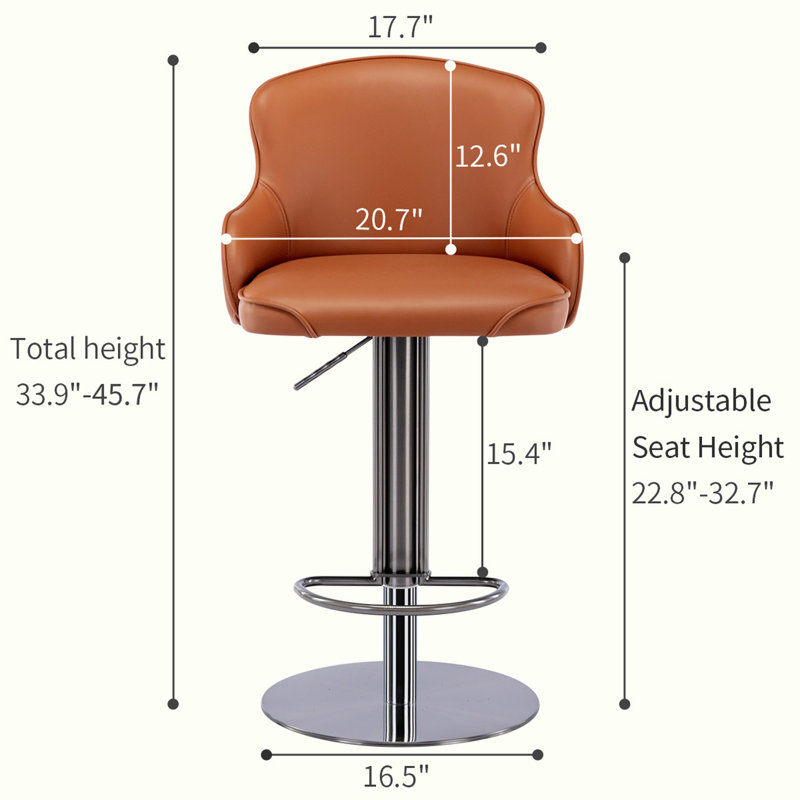 Tinsman Swivel Bar Stools, Brown