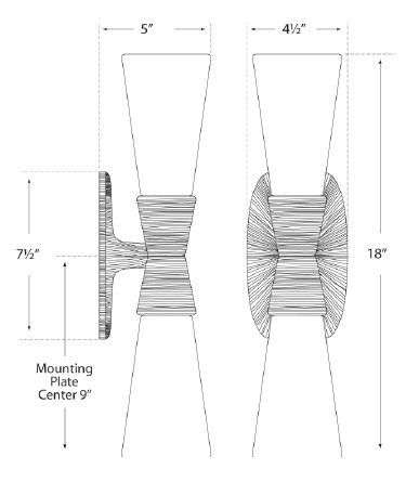 Kelly Wearstler Utopia Small Double Bath Sconce, Polished Nickel