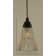 Mini-luminaire suspendu suspendu en corde de granit foncé avec verre en cristal cannelé de 5,5 po