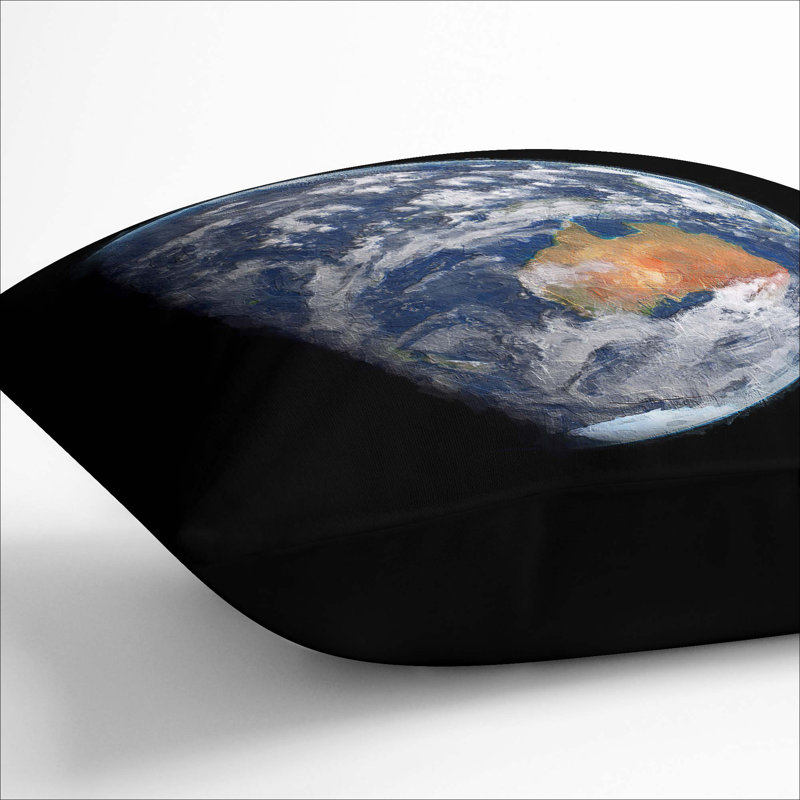 Square Throw Cushion, Black, 55cm H x 55cm W x 20cm D