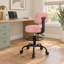 Chaise de dessin ergonomique avec dossier, tabouret de bureau pivotant à roulettes avec repose-pieds réglable - Rose/1 pièce-273369683-274004998