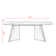 Luxury Rectangle Dining Table - Snow Mountain Durable Stone Surface with Gunmetal Base