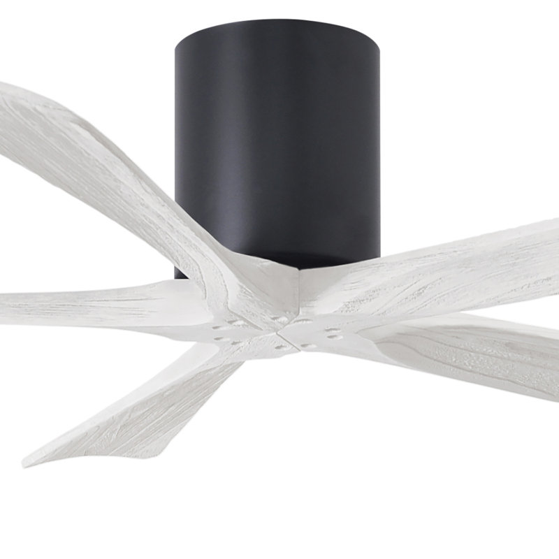 Ventilateur à pales encastré 5 pales Irene, 52", Noir mat, Blanc mat