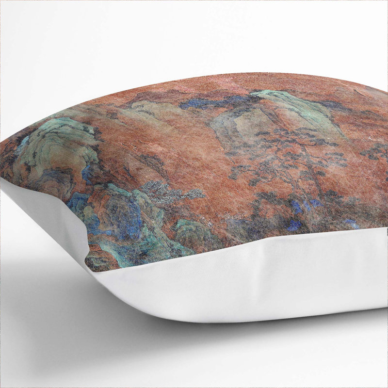 Abstract Square Throw Cushion, White, 40cm H x 40cm W x 15cm D