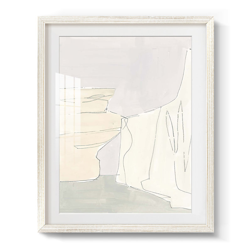 Argile III - impression encadrée, H 19,5 po x l 16,5 po, Blanc