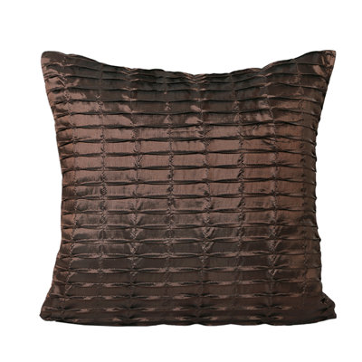 Silky Pleated Satin Pattern Striped Pillow Cover