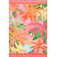 Tapis à motif de palmiers et de mer de couleur rose-971366274