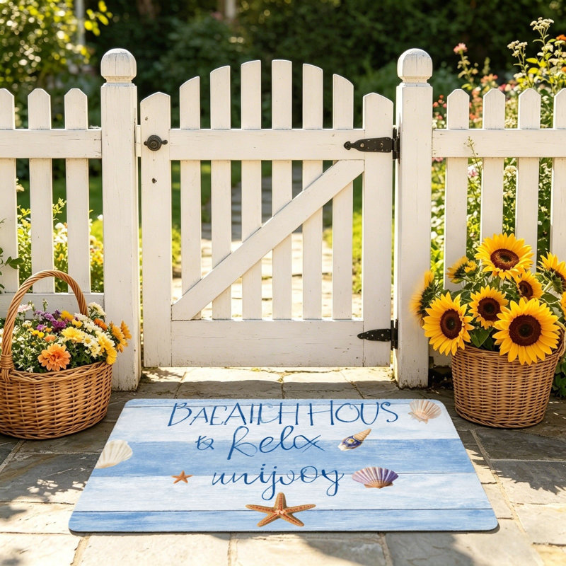 Tapis d'entrée 24 po x 36 po Beach House Relax Enjoy