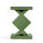 Amla 23'' Tall Mirrored Glass Pedestal End Table With Crystal Inlay-374193742