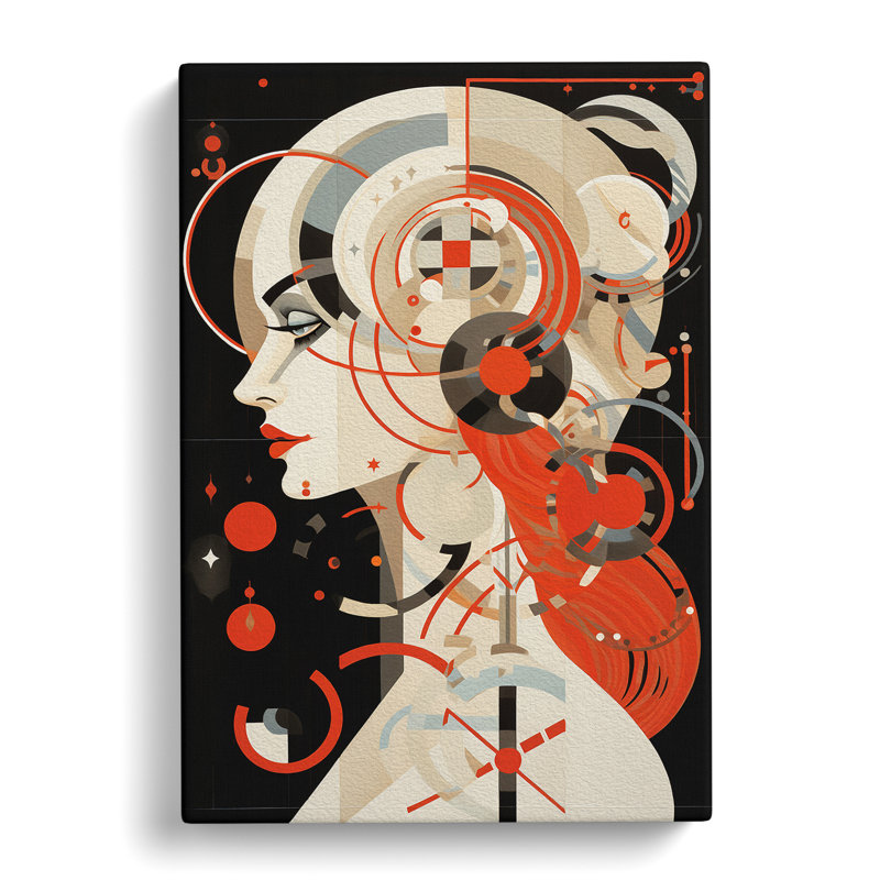 Cancer Zodiac Constructivism - Print on Canvas, 60cm H x 40cm W x 3cm D