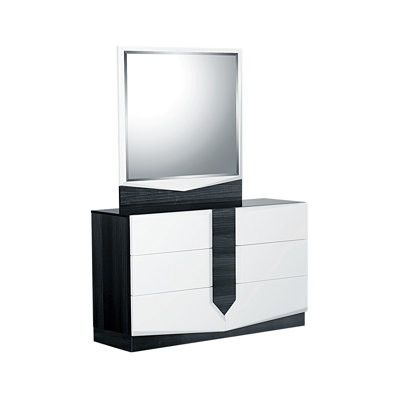 Marcela Wood Flat Wall Mirror