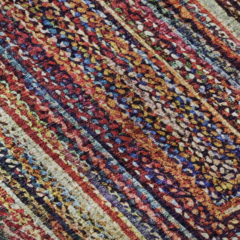 Premium Machine Washable Bucz AMF1725 Geometric Rug, Rectangle 2'6" x 3'10"