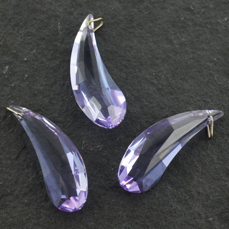 5cm Handmade Geometric Glass Snowflakes Hanging Figurine Ornament, 3.8cm H x 1.3cm W x 0.8cm D, Bordeaux