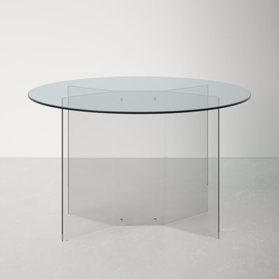 Panos Round Glass Top Dining Table