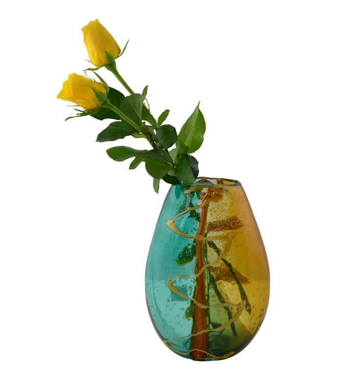 Vase en verre 10,5 po Ombre