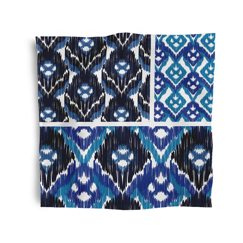 Ocala Polyester Ikat Square Napkin, Blue