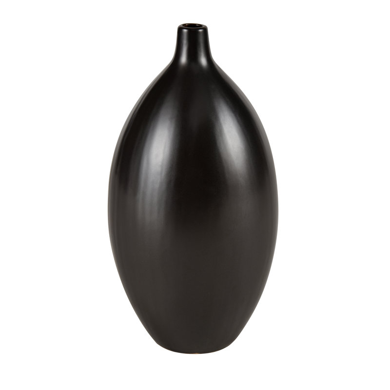 Faye Vase - Large Black, Black