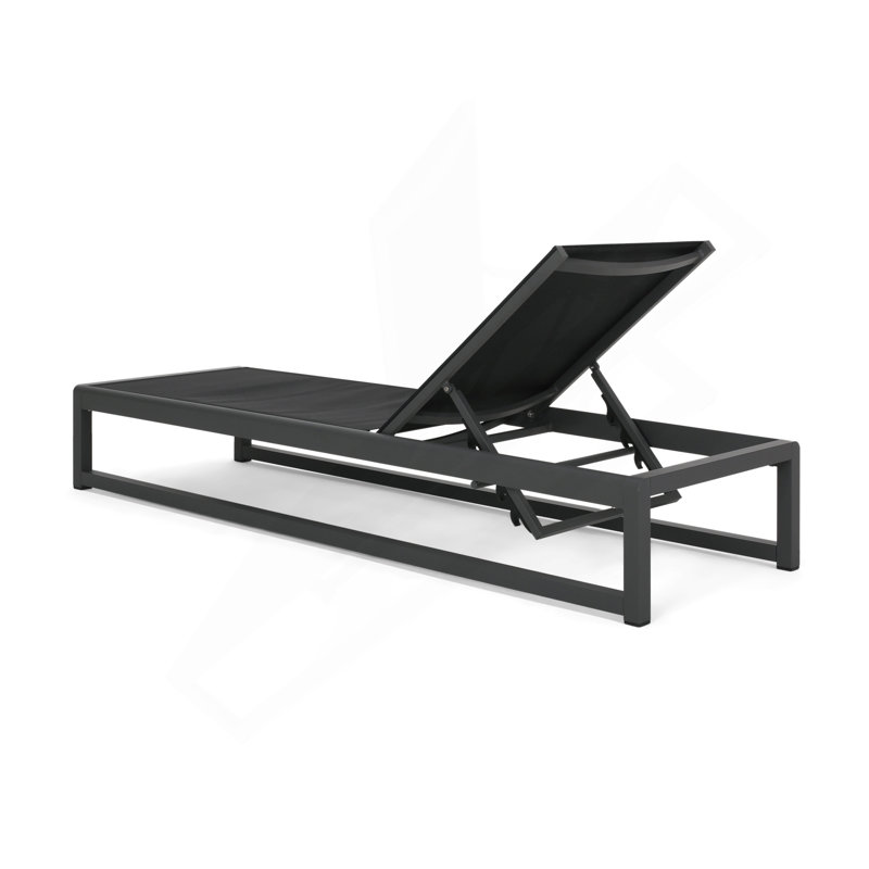 MODESTA CHAISE LOUNGE, Black/Gray
