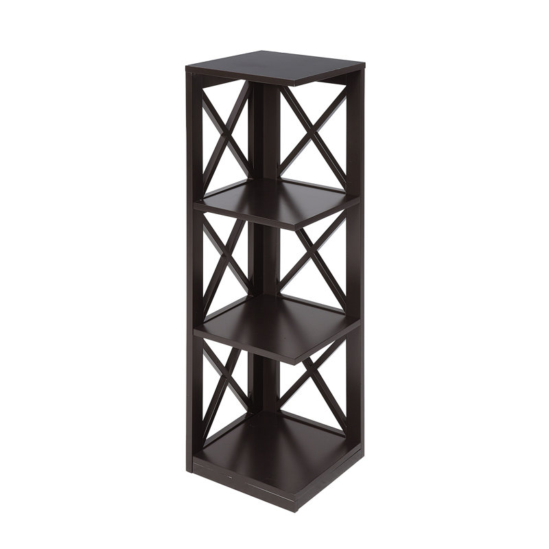 Darek 38.5" H x 12" W Corner Bookcase, Espresso
