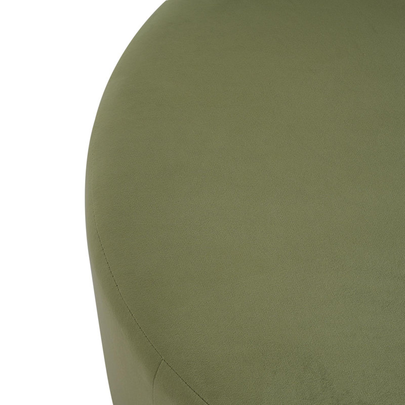 Ottoman, Olive Green Velvet
