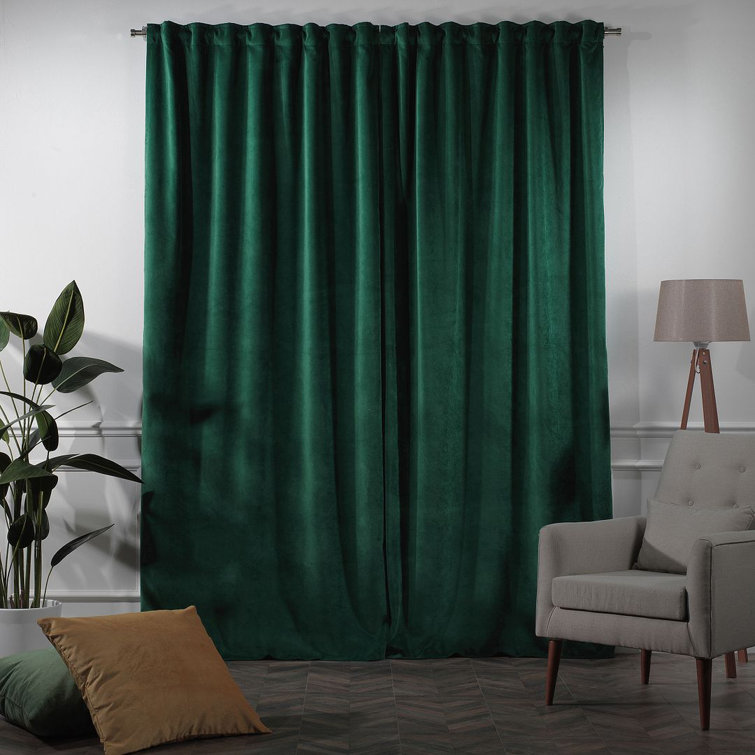 Rideau simple extra long et extra large en velours mat luxueux