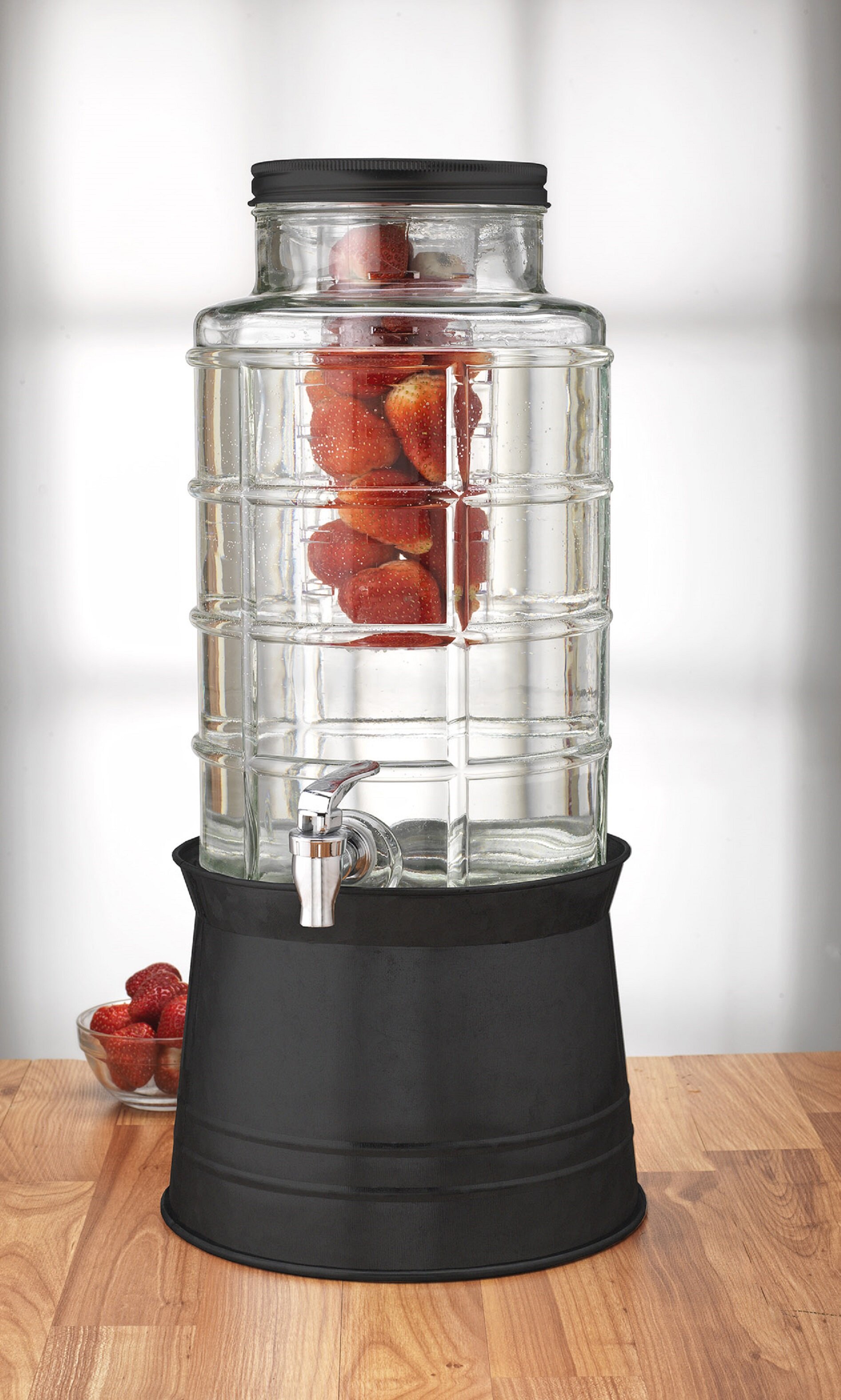 Circle Glass Big Window 2.4 Gal Beverage Dispenser