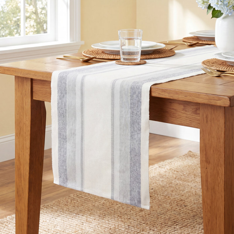 Ankara Ribbed Stripe Dining Table Runner