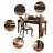 Traditional Wood Writing Desk with Turned Legs-432825451