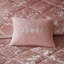 Édredon en velours rosé, double / grand, losange, rembourrage inclus et oreiller, literie facile à laver