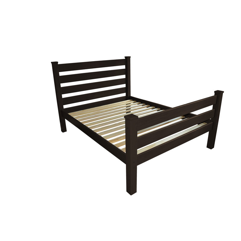 Brown Solid Wood Twin Bed Frame